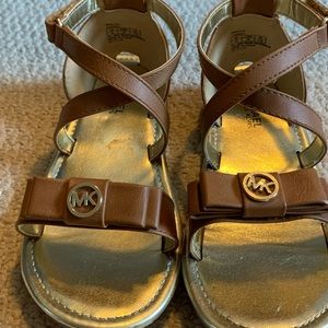 Michael Kors, little girls size 12, brown sandal